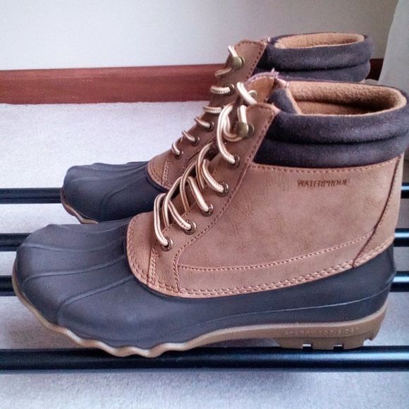 SPERRY Men Brewster19273  Waterproof Leather Duck Boots - New - NWOB - Picture 2 of 6